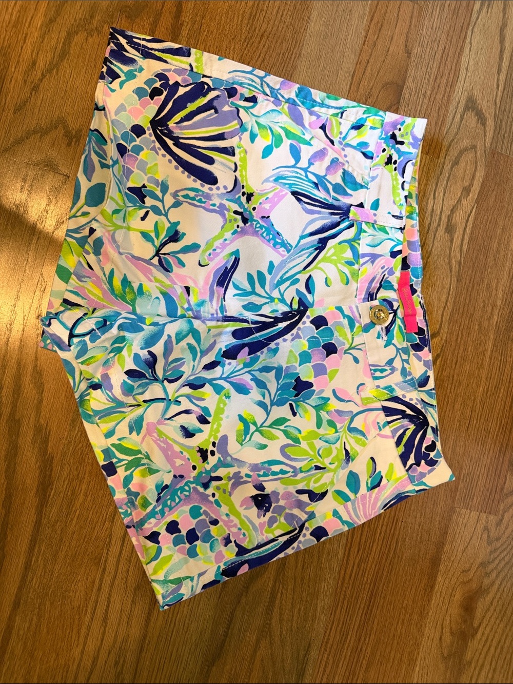 Lilly Pulitzer Pastel Seafoam Floral Print Shorts